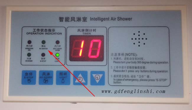 風淋室控制器上光電感應位置 風淋室控制器上光電感應位置