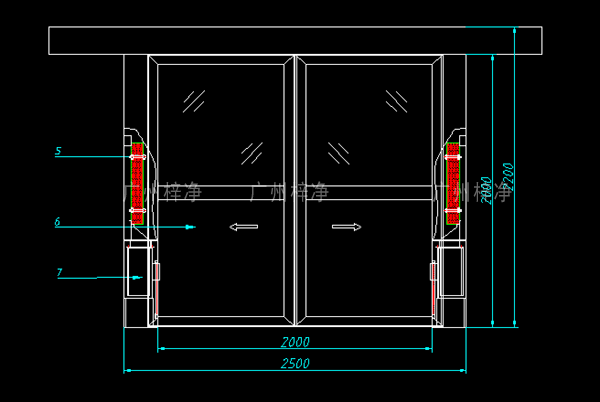 自動平移型風(fēng)淋室 自動平移型風(fēng)淋室